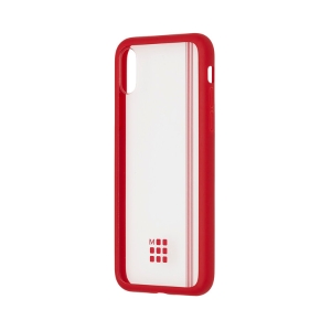 Moleskine Smartphone Case, Transparent Elastic Hard Case Scarlet Red, iPhone X (2.75 x 5.5 x .5)