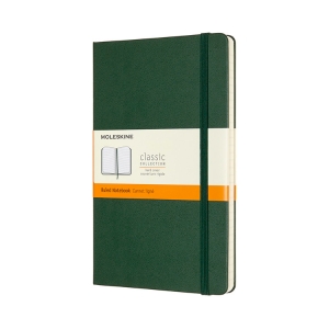 Moleskine Notebook, Large, Ruled, Myrtle Green, Hard (5 x 8.25)