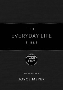 The Everyday Life Bible Large Print Black LeatherLuxe