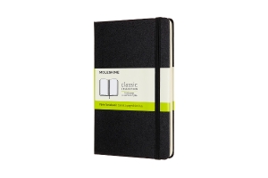 Moleskine Notebook, Medium, Plain, Black, Hard Cover (4.5 x 7)