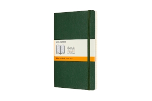 Moleskine Notebook, Large, Ruled, Myrtle Green, Soft Cover (5 x 8.25)