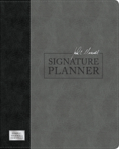 John C. Maxwell Signature Planner (Gray/Black LeatherLuxe)