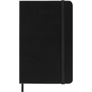 Moleskine 2023-2024 Weekly Horizontal Planner, 18M, Pocket, Black, Hard Cover (3.5 x 5.5)