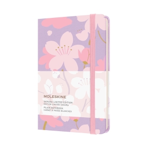 Moleskine Limited Edition Sakura Notebook, Pocket, Plain, Dark Pink, Hard Cover (3.5 x 5.5)