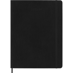 Moleskine 2023-2024 Weekly Planner, 18M, Extra Large, Black, Soft Cover (7.5 x 10)