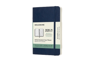 Moleskine 2020-21 Weekly Planner, 18M, Pocket, Sapphire Blue, Soft Cover (3.5 x 5.5)