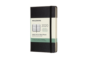 Moleskine 2020 Weekly Vertical Planner, 12M, Pocket, Black, Hard Cover (3.5 x 5.5)