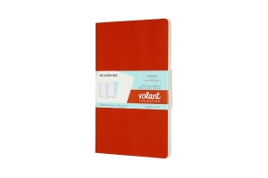 Moleskine Volant Journal, Large, Ruled, Coral Orange/Aquamarine Blue (5 x 8.25)