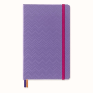 Moleskine Limited Edition 2023 Weekly Notebook Planner Missoni, 12M, Large, Purple Textile, Hard Cover (5 x 8.25)