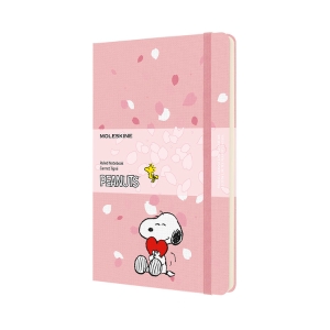 Moleskine Limited Edition Notebook Peanuts Sakura, Large, Ruled, Pink (5 x 8.25)