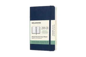 Moleskine 2019-20 Weekly Planner, 18M, Pocket, Sapphire Blue, Soft Cover (3.5 x 5.5)