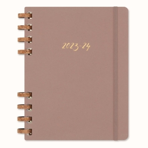 Moleskine 2024 Spiral Academic Planner, 12M, Extra Large, Crush Almond, Hard Cover (7.5 x 10)