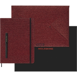 Moleskine Limited Edition Undated Planner Holiday Shine, 12M, Extra Large, Metallic Red, Hard Cover (7.5 x 10)