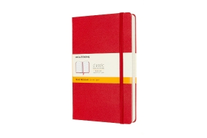 Moleskine Notebook, Expanded, Large, Ruled, Scarlet Red, Hard Cover (5 x 8.25)