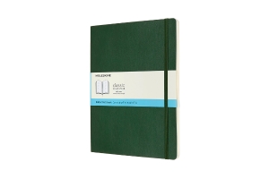 Moleskine Notebook, Extra Large, Dotted, Myrtle Green, Soft Cover (7.5 x 9.75)