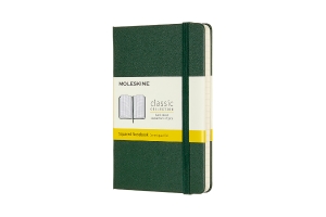 Moleskine Notebook, Pocket, Squared, Myrtle Green, Hard Cover (3.5 x 5.5)