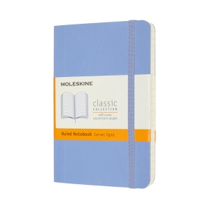 Moleskine Classic Notebook, Pocket, Ruled, Hydrangea Blue, Soft Cover (3.5 X 5.5)