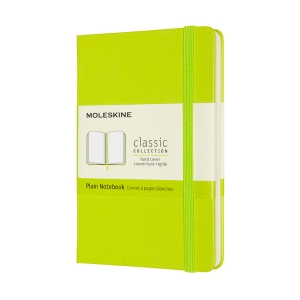 Moleskine Classic Notebook, Pocket, Plain, Lemon Green, Hard Cover (3.5 x 5.5)