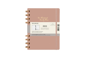 Moleskine 2023 Spiral Planner, 12M, Extra Large, Crush Almond, Hard Cover (8.5 x 11)