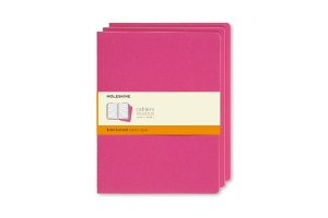 Moleskine Cahier Journal, Extra Large, Ruled, Kinetic Pink (7.5 x 9.75)