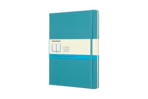 Moleskine Classic Notebook, Extra Large, Dotted, Reef Blue, Hard Cover (7.5 x 9.75)