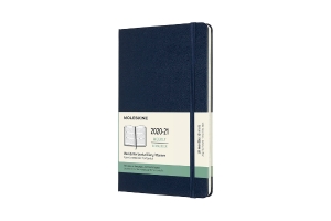 Moleskine 2020-21 Weekly Horizontal Planner, 18M, Large, Sapphire Blue, Hard Cover (5 x 8.25)