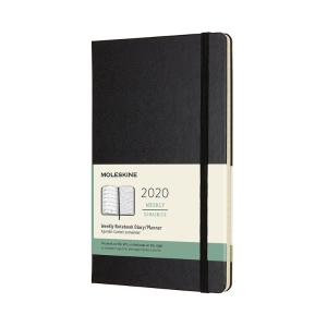 Moleskine 2020 Weekly Planner,12M, Large, Black, Hard Cover (5 x 8.25)