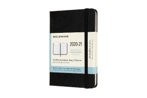 Moleskine 2020-21 Monthly Planner, 18M, Pocket, Black, Hard Cover (3.5 x 5.5)