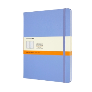 Moleskine Classic Notebook, Extra Large, Ruled, Hydrangea Blue, Hard Cover (7.5 X 9.75)