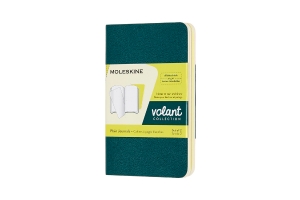 Moleskine Volant Journal, XS, Plain, Pine Green/Lemon Yellow (2.5 x 4.25)