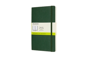 Moleskine Notebook, Large, Plain, Myrtle Green, Soft Cover (5 x 8.25)