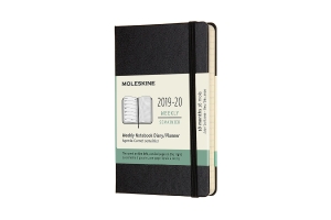 Moleskine 2019-20 Weekly Planner, 18M, Pocket, Black, Hard Cover (3.5 x 5.5)