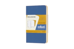 Moleskine Volant Journal, XS, Plain, Forget-Me-Not Blue/Amber Yellow (2.5 x 4.25)