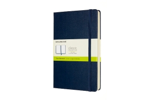 Moleskine Notebook, Expanded, Large, Plain, Sapphire Blue, Hard Cover (5 x 8.25)