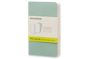 Moleskine Volant Journal (Set of 2), Extra Small, Plain, Sage Green, Seaweed Green, Soft Cover (2.5 x 4)