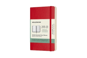 Moleskine 2019-20 Weekly Planner, 18M, Pocket, Scarlet Red, Soft Cover (3.5 x 5.5)