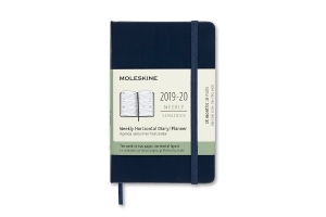 Moleskine 2019-20 Weekly Horizontal Planner, 18M, Pocket, Sapphire Blue, Hard Cover (3.5 x 5.5)