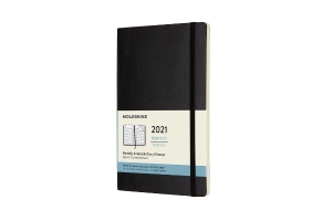 Moleskine 2021 Monthly Planner, 12M, Large, Black, Soft Cover (5 x 8.25)