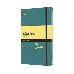 Moleskine Limited Edition Petit Prince Notebook, Large, Ruled, Seaweed Green, Hard Cover (5 x 8.25)