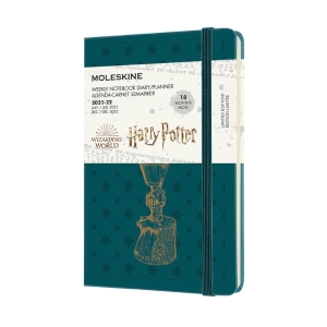 Moleskine 2021-2022 Harry Potter Weekly Planner, 18M, Pocket, Tide Green, Hard Cover (3.5 x 5.5)