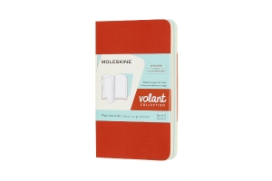 Moleskine Volant Journal, XS, Plain, Coral Orange/Aquamarine Blue (2.5 x 4.25)