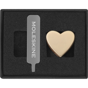 Moleskine Pin, Heart, Gold