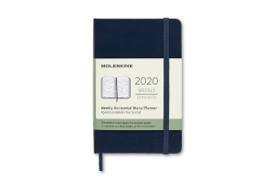 Moleskine 2020 Weekly Horizontal Planner, 12M, Pocket, Sapphire Blue, Hard Cover (3.5 x 5.5)