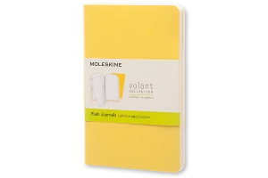 Moleskine Volant Journal (Set of 2), Pocket, Plain, Sunflower Yellow, Brass Yellow, Soft Cover (3.5 x 5.5)