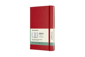 Moleskine 2020-21 Weekly Planner, 18M, Large, Scarlet Red, Hard Cover (5 x 8.25)