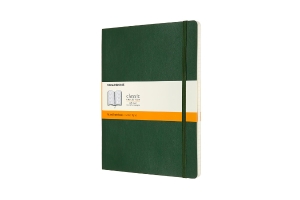 Moleskine Notebook, Extra Large, Ruled, Myrtle Green, Soft Cover (7.5 x 9.75)