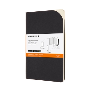 Moleskine Paper Tablet Cahier P+, Large, Ruled, Black (5 x 8.25)