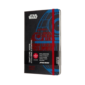 Moleskine 2019-20 Star Wars Weekly Planner, 18M, Large, Death Star, Hard Cover (5 x 8.25)