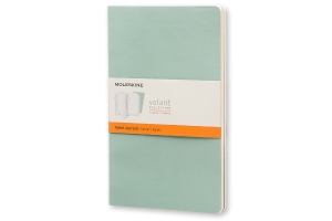 Moleskine Volant Journal (Set of 2), Large, Ruled, Sage Green, Seaweed Green, Soft Cover (5 x 8.25)