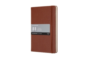 Moleskine Leather Notebook Large Ruled Hard Cover Sienna Brown (5 x 8.25)